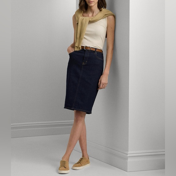 "Lauren Ralph Lauren" Denim Skirt - Picture 12 of 12